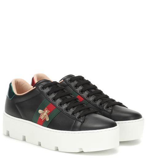 gucci ace black womens|ace leather Gucci sneakers.